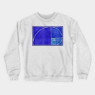 Fibonacci Spiral -Blue Crewneck Sweatshirt